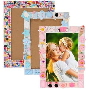 ZALIAFEI 2PCS Mosaic Photo Frame Craft Kit, DIY Crafts Crafts for Girls 8-12, Arts and Crafts Gifts for 10 Year Old