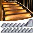 VOLISUN Solar Stair Lights 16 Pack, Solar Step Lights Outdoor Waterproof IP67, LED Outdoor Step Light (Warm White)