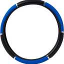 GG Grand General 54045 18 Inches Steering Wheel Cover Blue w/Black Hand Grips