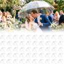 Clear Bubble Umbrellas, 48 Inch Windproof Transparent POE Dome Umbrella with Auto Open J-Handle, Large Umbrellas for Wedding Rain Golf Outdoor Photography Bridal Events, Christmas/Halloween Decorations