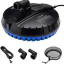 LHUKSGF Automatic Pool Cover Pump, 115V Submersible Water Sump Pump for Pool Draining with 25 Ft Power Cord and 2 Adapters, 1200 GPH Water Removal for Swimming Pool, Hot Tub, Pond