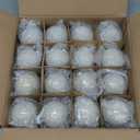 16 Pcs 3.15 Inch Christmas Hanging Glass Ball Wool White Christmas Tree Decorations Decorative Glass Balls for Xmas Tree Decoration Wedding Holiday Party Gift