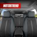 Motor Trend Black & Gray Car Seat Covers Full Set Front Seat Covers & Rear Bench Seat Cover Airbag Compatible, 60/40 Split Bench for Smaller Trucks, Cars & SUVs Automotive Interior Accessories