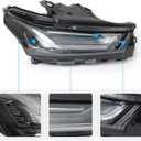 Huray Right LED Daytime Running Light for Chevy Traverse 2022 2023 DRL w/Bulbs RH Upper Turn Signal Driving Lamps Clear Lens Replacement for GM2563122 85584766 Passenger Side