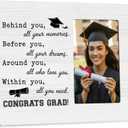 Graduation Picture Frame, Congrats Grad Frame for Him Her High School, Class of 2026 Keepsake Fits 4x6 Photo, 10 x 8 inches