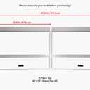 H2Pro 48x18 Glass Canopy 2 Piece Set for 70/75/90/110 Gallon Aquarium Fish Tank (22.68 x 16.93 x 0.16in)