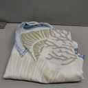 Swag Curtain Valances Nautical Coastal Ocean Coral Short Swag Topper for Small Windows Beach Themed Blue Teal Window Curtain Tiers for Kitchen Bedroom Living Room 56" W x 36" L