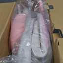 Portable Baby Swing, Pink Electric Infant Swing with 5 Speed Levels, 6 Songs & Timer  Battery-Powered Only (No Batteries Included) Pink and White