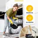 Upgraded Air Fryer Silicone Liners for Ninja Crispi FN101GY/FN101SG/FN101ST,Non-Stick Reusable Ninja Glass Air Fryer Accessories,Big Liner for 4 QT Container & Small Liner for 6 Cup Container, Black