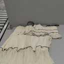 SOLY HUX Women's Skirt Sets 2 Piece Outfits Contrast Trim Ruffle Hem Cami Tops and Maxi Skirt Vacation Set (Pure Apricot, Small)