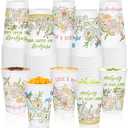 Tanlade 50 Pcs Mahjong Paper Cups Party Supplies Disposable 12oz Funny Mahjong Party Paper Cups for Mah Jong Game Night Decorations Birthday Night Game Club Mahjong-loving Gals Family Play Day