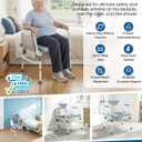 1000LBS Bariatric Bedside Commode, Extra Wide 3-in-1 Toilet Chair for Seniors, Disabled and Obese Users, Drop-Arm Commode with Heavy Duty Steel Frame, 5-Level Adjustable Height, Non-Slip Feet