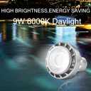 Led Spa Light Bulb 9W 120V, Bright 900LM Daylight White 6000K E26 Base LED Pool Light Bulb SPA Swimming Pool Replacement for 80W-250W Traditional Light