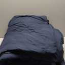 CozyLux Navy Blue Full Size Comforter Set, 3 Pieces Solid Breathable Quilted Style Bedding Sets, Luxury Fluffy Soft Bed Set with Down Alternative Comforter for All Season (1 Comforter & 2 Pillowcases)