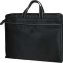 Zippered Document Bag with Handle Oxford Waterproof Portfolio Case Lightweight Business Briefcase Handbag A4 File Organizer (Black)