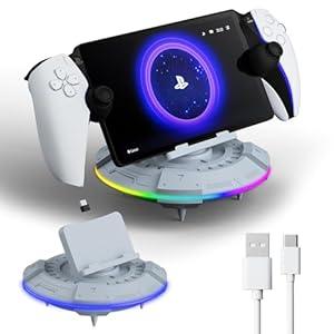 2 x Hosanwell PS Portal Charging Dock, 23 RGB Lighting Modes, 3 Hours Fast Charging, for PS Portal Consoles, is The PS Portal Charging Dock That Every PS Portal Gamer Deserves