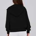 PRETTYGARDEN Hoodies for Women Sweatshirt Zip Up Hoodie Fall Fashion 2026 Trendy Long Sleeve Jackets Winter Clothing Outfits (Black, M)
