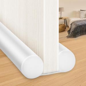 MAXTID Large Door Draft Stopper 30 Inch for Small Size Bedroom Door Fits 0.5 to 1.7" Gaps White Under Door Draft Blocker Noise Doors Seal Filler Gap Draft Guard for Bottom of Doors