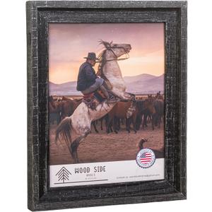 Rustic Barnwood Picture Frames 18x24 - Natural Reclaimed Wood Wall Hanging - Handcrafted Vintage Distressed, 1 3/4" Frame Width