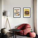 Picrit 14x20 Picture Frame 3 Pack, Black Poster Frame, Display Poster 12 x 16 with Mat or 14 x 20 without Mat for Horizontal or Vertical Wall Mounting