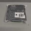 Elife Soft Square Christmas Snowflake Home Decorative Canvas Cotton Embroidery Throw Pillow Covers 18x18 Cushion Covers Pillowcases for Sofa Bed Chair (1 Pair, Black)