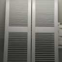 Mid America Open Louver 14.5 Inch Vinyl Shutters (1 Pair) - 14.5 x 52 Paintable Window Shade