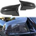 ECOTRIC Side Mirror Covers Door Mirror Cap Compatible with BMW F20 F21 F22 F23 F30 F31 F32 F33 F34 F36 F87 X1 E84 Rearview Replacement Carbon Fiber Style Pair