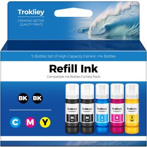 Compatible for EPT522 Ink Refill Bottles ET-2800 ET-4800 ET-2400 ET-2803 for EPT522 Ink Bottles for ET 2800 ET 4800 ET2800 ET 2400 ET4800 ET 2803 ET-2720 ET-4700 ET-4810 ET-2840 Printer (Not Subli)