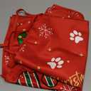 Christmas Red Tree Skirt Dog Christmas Decorations Xmas Paw Print Red Tree Mat 24 Inch Winter Xmas Decor for Home