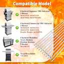 Hisencn Grill Grates Replacement Parts for Charbroil 463642316, 463644220, 17 Inch 304 Stainless Steel Grill Grates for Char-Broil 463675016, Nexgrill Evolution 720-0864, 720-0864m