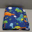 Sivio Weighted Blanket - All-Natural 100% Cotton Weighted Blanket 5 lbs 36 x 48 inches, Washable Breathable Heavy Blanket for Calm Sleeping for Home and School Nap, Blue Dinosaur