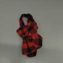 Malier Christmas Dog Collar With Bow Tie, Classic Plaid Soft Durable Holiday Collar for Small Medium Large Dogs Pet Puppy (Red & Black, Small)