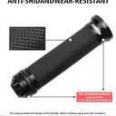 NIBBI Motorcycle Hand Grips, Racing CNC Aluminum & Soft Rubber Handlebar,7/8" Handle Grips for ATV GY6 Scooter, 22mm