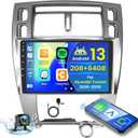 Hikity for Hyundai Tucson 2006-2009 Android Car Stereo Radio with Wireless Carplay Android Auto, 2+64G 10.1 Inch Touchscreen Radio WiFi GPS Navigation Bluetooth FM RDS EQ Mirror Link