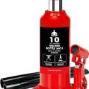 Jack Boss Bottle Jack 10 Ton (20,000 LBs) Hydraulic Car Jack, Fit for Auto Truck Repair and House Lift, Red