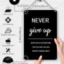 Drsoum Inspirational Office Wall Sign Decor - Motivational Quotes for Living Room - Encouraging Metal Sign for Bedroom - Sayings for Wall Decor - 12 x 8 Inch Set of 6