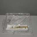 11"x14" Clear Acrylic Serving Tray with Golden Handles, Sturdy Huge Capacity Acrylic Tray for Coffee, Juice, Kitchen and Desk Organizer (11"x14")