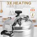 BreeRainz 26 Quart Pressure Cooker, Extra Large Commercial Stovetop Pressure Cooker, Triple Safety System, Heavy Duty Aluminum, Fast Bulk Cooking for Family, Catering, Gas & Electric Stove Compatible