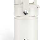 Kids Insulated Water Bottle with Straw - 12oz Stainless Steel Water Bottle with Dual Spouts, Leak-Proof, BPA-Free, Double Wall Vacuum Keeps Cold for 24 Hours for Sports, Travel, School (Cream Moon)