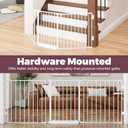 78" Extra Wide Baby Gate, Dog Gates Indoor for Doorways Stairs, Essential Safety Gate for Child, Hardware Mounted Adjustable Pet Gate with Anti-Trip Pedal, 28'' Tall 3 Metal Panels White