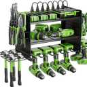 Power Tool Organizer, 3 Layer 8 Drill Holder Wall Mount, Tool Shelf and Storage Rack for Garage Organization, Gifts for Him Men Dad Husband Anniversary Fathers Day, Cool Gadget Stocking Stuffer