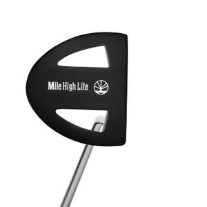 Mile High Life Golf Putter Right-Handed Matte Black with Aim Line & Grip, 35 inches, 3 degrees