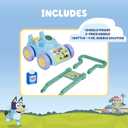 BLUEY Bubble Lawn Mower for Toddlers, Bubble Blowing Machine with Sound for Indoor and Outdoor Gardening Toy, Plays Bluey Music, Birthday, Party Favor for Preschool Girls and Boys