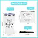Thank You Gifts For Women, Administrative Professional Day Gifts for Coworkers Employee Boss Lady Manager Nurse Teacher Appreciation Gift, 6 Set Inspirational Team Staff Gift Tumbler Makeup Bags Pen (20OZ, Exquisite Style)