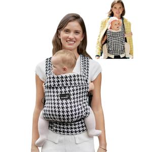 GROWNSY Baby Carrier Newborn to Toddler, Ergonomic Baby Toddler Carrier Slings Wraps with Head Support, Easy to Wear, Infant Carrier Baby Gift, Travel and Hiking Friendly, for 7 to 44 lb (Houndstooth)