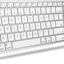 OMOTON Wireless Bluetooth Keyboard for Mac, Full Size Premium Metal Frame, Ultra Slim Rechargeable Quiet Keyboard for iMac, iMac Pro, MacBook Pro/Air, Mac mini, Non-Backlit Silver