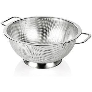 Gulex Colander Stainless Steel 3-Quart, Strainer for Kitchen Food, Dishwasher Safe