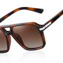 Night Vision Driving Glasses Polarized Anti-glare, HD Yellow Tinted Glasses for Women Men (A18 Brown/Brown)