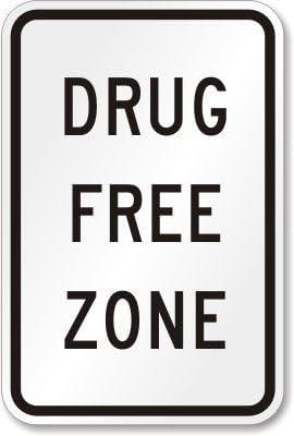 4 Drug Free Zone Signs