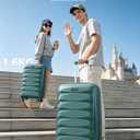 20 inch carry on luggage 22x14x9 Airline Approved, Green